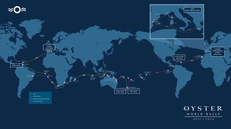Oyster launches revised World Rally Route for 2021 photo copyright Oyster Yachts taken at  and featuring the Cruising Yacht class