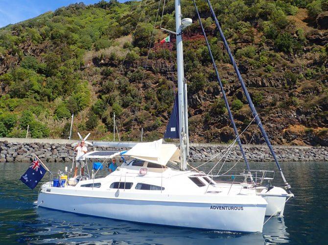 Mary and David's Sprout 37, my buddy boat while I sailed solo across the Atlantic photo copyright Rod Morris taken at  and featuring the Cruising Yacht class