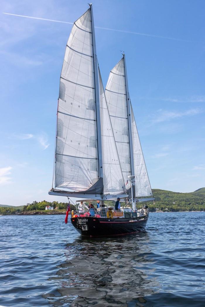 Novara returning to Camden on the 10th June 2019 photo copyright Lyman Morse at Wayfarer taken at  and featuring the Cruising Yacht class