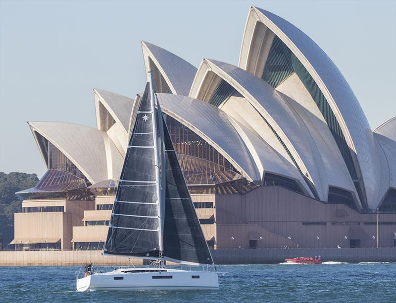 I finally got a go on the brilliant Jeanneau Sun Odyssey 410 - this one had the performance rig and she made good use of the light airs - photo © John Curnow