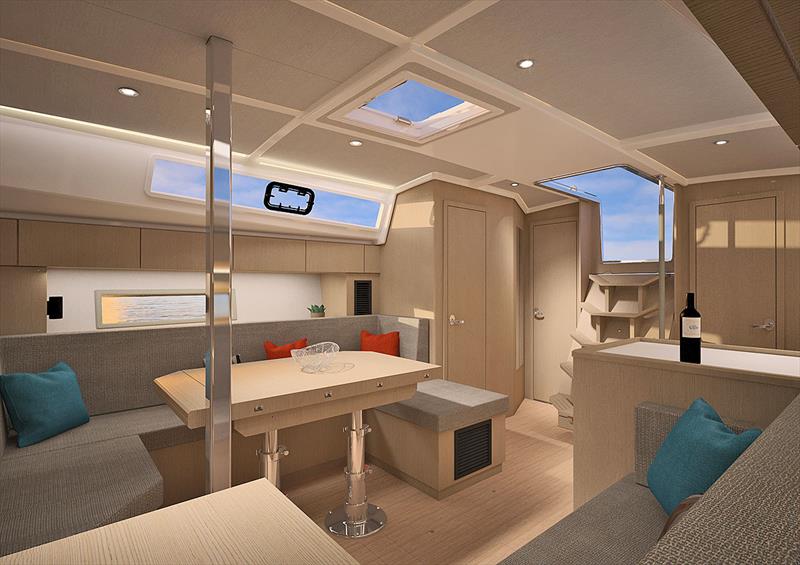 Main Saloon of the very new Bavaria C42 - photo © Bavaria Yachts