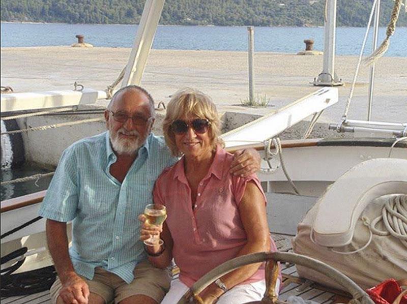 Robin and Helen Lamb and the Ionian Sea - photo © Robin Lamb