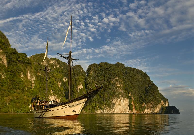 Silolona, Patti Seery's original luxury charter phinisi photo copyright Guy Nowell taken at  and featuring the Cruising Yacht class