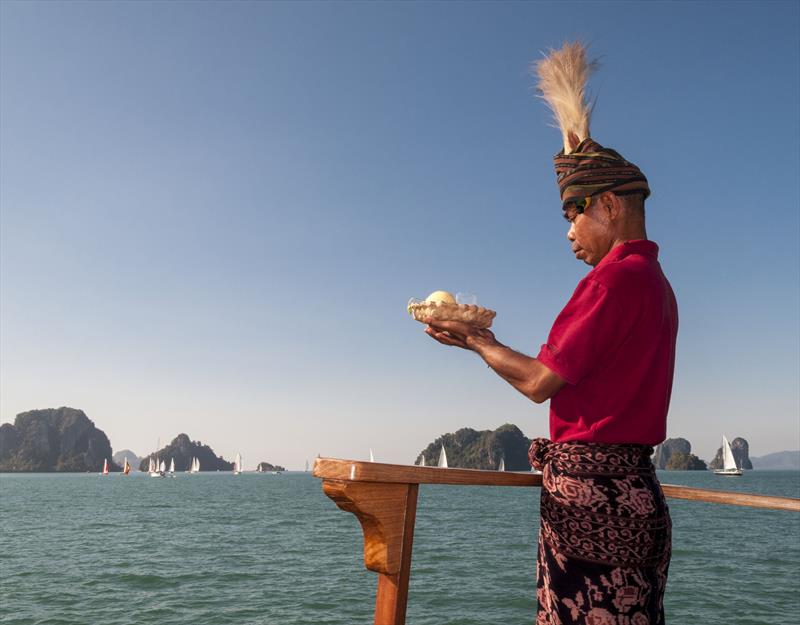 Goris makes an offering to the goddess Silolona photo copyright Guy Nowell taken at  and featuring the Cruising Yacht class