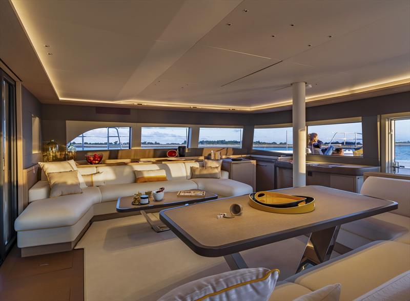 Lagoon 65 - welcome to the lounge. - photo © Nicolas Claris