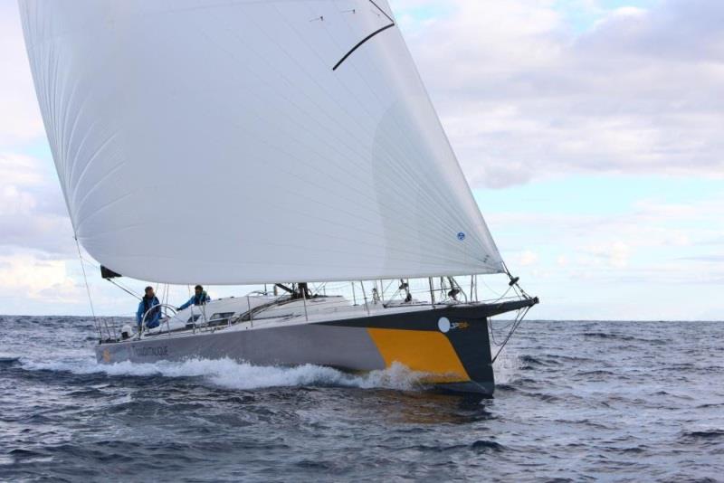 Vitali the Kid, sailed double-handed by renowned French racing helm, Jean-Pierre “JP” Dick and Fabrice Renouard followed behind Banzai after an exciting transatlantic match race photo copyright WCC / Tim Wright / Photoaction.com taken at  and featuring the Cruising Yacht class