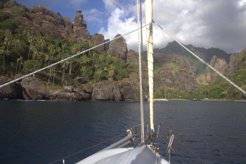 Spruce arrives Baie des Vierges photo copyright Andy & Sue Warman taken at  and featuring the Cruising Yacht class