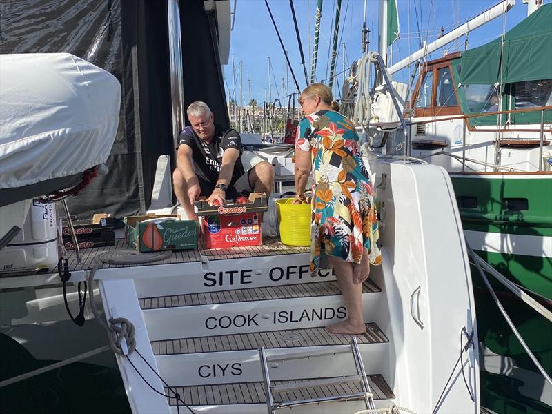 Cleaning fruits on Site Office - Viking Explorers 2021 photo copyright Viking Explorers taken at  and featuring the Cruising Yacht class
