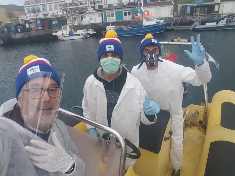 Jose Azevedo and 'the boys' from Peter Cafe Sport delivering supplies to vessels anchored in Horta, the Azores photo copyright Ocean Cruising Club taken at Ocean Cruising Club and featuring the Cruising Yacht class