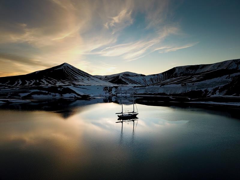 Novara in a high latitude anchorage photo copyright Andrew Cassels taken at Cruising Club of America and featuring the Cruising Yacht class