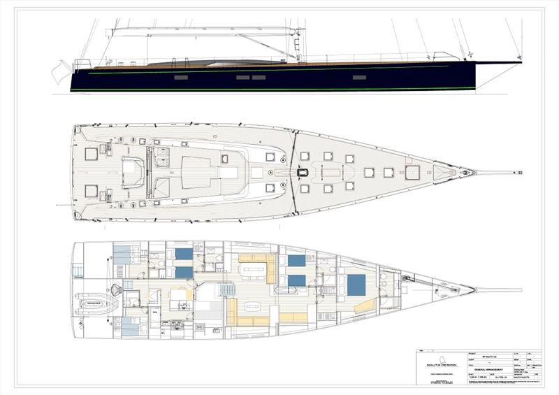 Nauta 100 Morgana layout - photo © Nauta Design