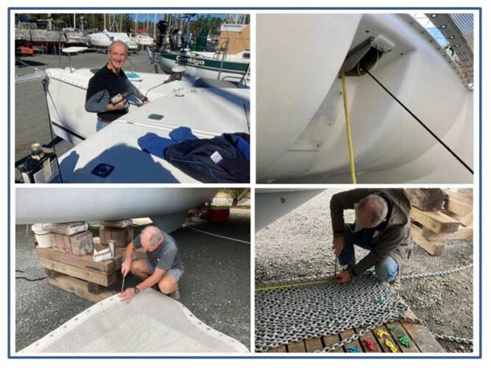 A month doing hard time replacing sail drive seals, repairing gelcoat, replacing battery charger, replacing corroded grommets along trampoline, waxing/polishing & re-cold galvanizing anchor chain are among many of the dozens of maintenance items addressed - photo © Rod Morris