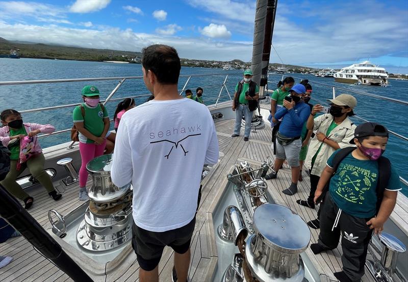 YachtAid Global Sailing and Swimming School-Galapagos Youth Learning on Board SY Seahawk photo copyright YachtAid Global taken at  and featuring the Cruising Yacht class