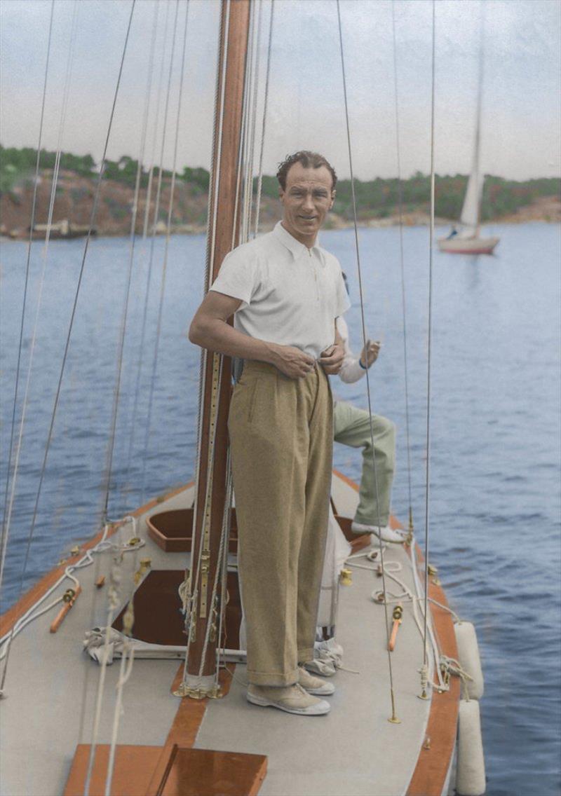 Knud Reimers on an International 5m C1930's photo copyright Southern Woodenboat Sailing taken at  and featuring the Cruising Yacht class