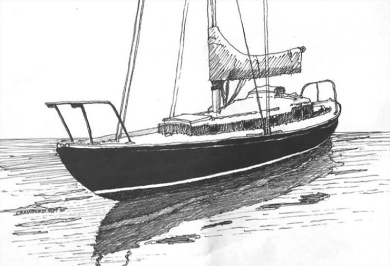 Sketch of Celeste 1990 - photo © Southern Woodenboat Sailing