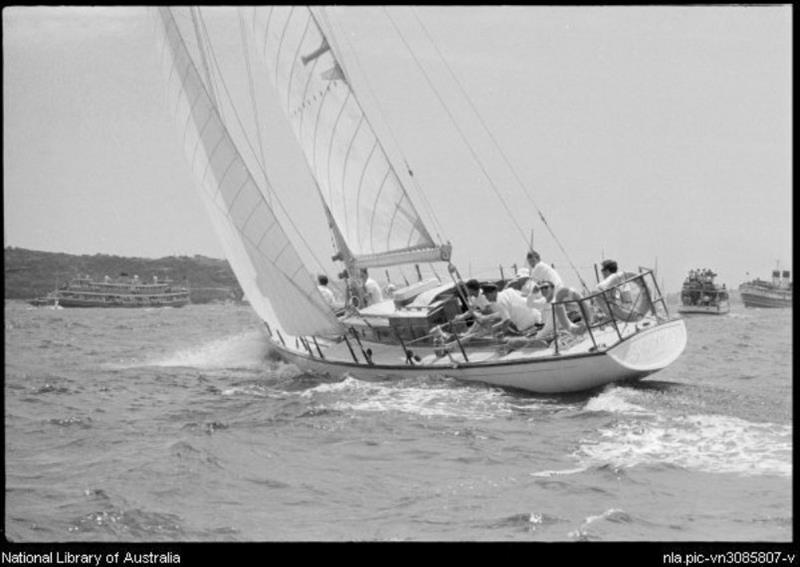 Fidelis Sydney Hobart Race start 1966 - photo © Southern Woodenboat Sailing