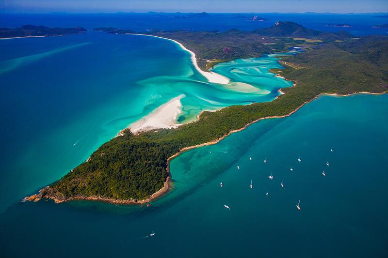 Aerial shot of Hill Inlet Whitsundays, QLD photo copyright Shanenk taken at  and featuring the Cruising Yacht class