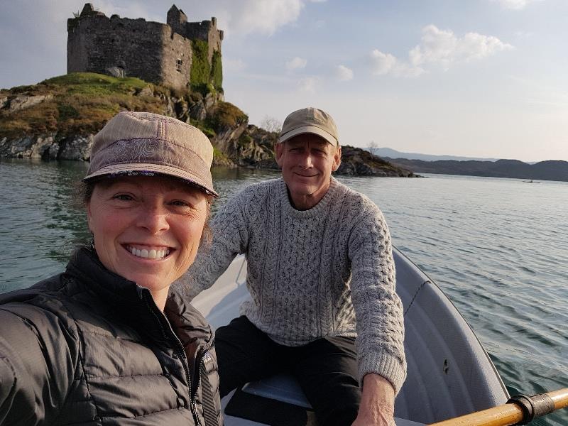 The Niemanns at Tioram Castle, Scotland. - photo © Ginger Niemann