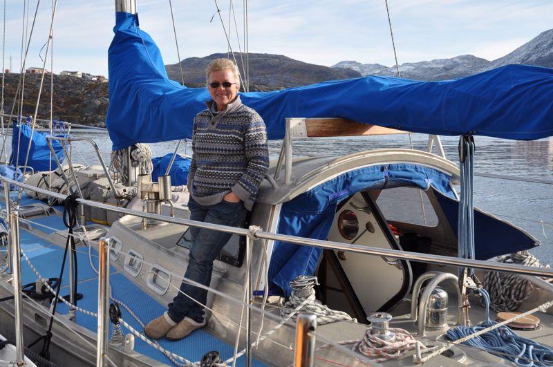 Susanne Huber-Curphey aboard Nehaj photo copyright Dr Guido Marx taken at Ocean Cruising Club and featuring the Cruising Yacht class