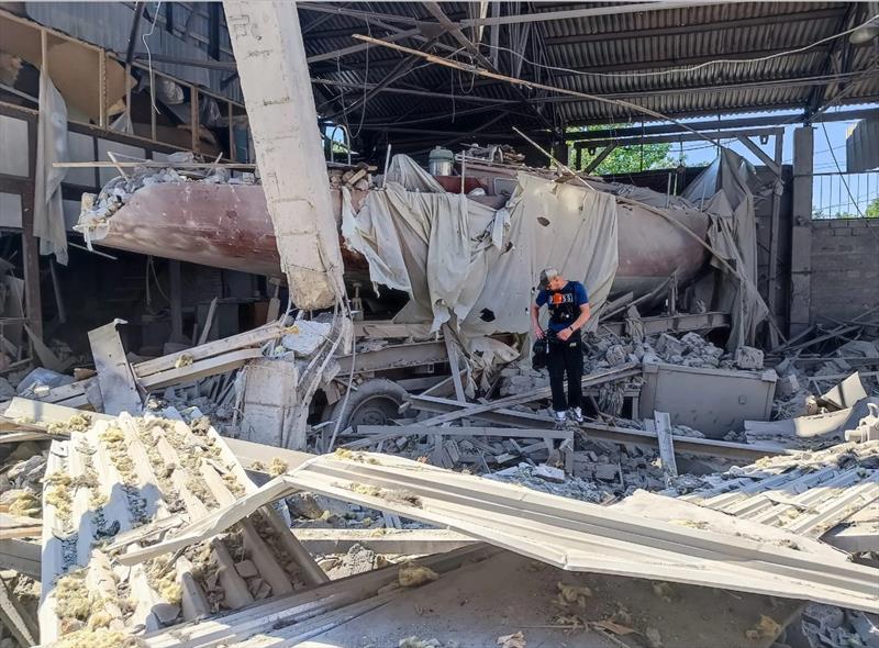 Sailing in Ukraine: Yachts destroyed in Mykolaiv photo copyright Daniil Slyzh taken at  and featuring the Cruising Yacht class