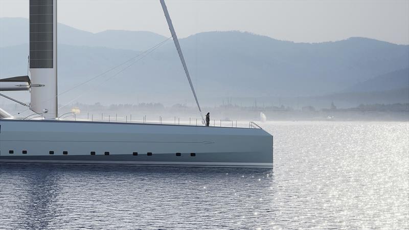 Wing 100 anchored side view  photo copyright Royal Huisman taken at  and featuring the Cruising Yacht class