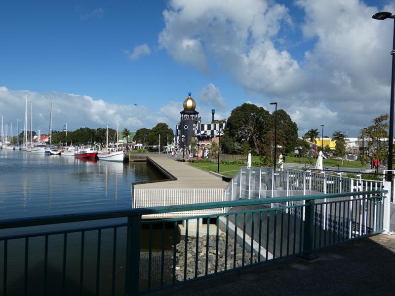 Whangarei Town Basin, with its marina, cafes and bars, gardens and new art gallery is a lively and pleasant place to live aboard your boat photo copyright Sarah and Phil Tadd taken at  and featuring the Cruising Yacht class