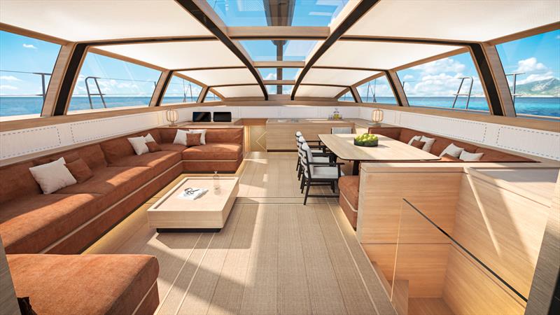 Wallywind150 - main saloon - photo © Wally Yachts