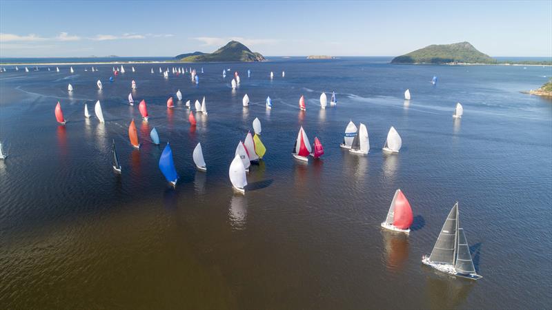 Even with all the run off after the floods, 'the bay' is wonderful sight - photo © Sail Port Stephens
