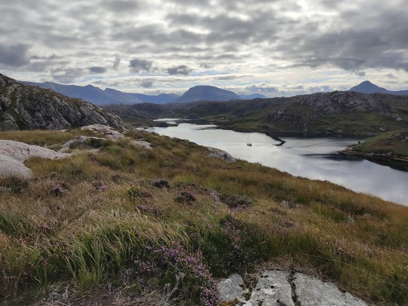 Spruce anchored at Loch Laxford - photo © Sue and Andy Warman