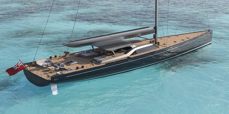 Project 405 Nilaya - rendering by Nauta Design - no stern name photo copyright Royal Huisman taken at  and featuring the Cruising Yacht class
