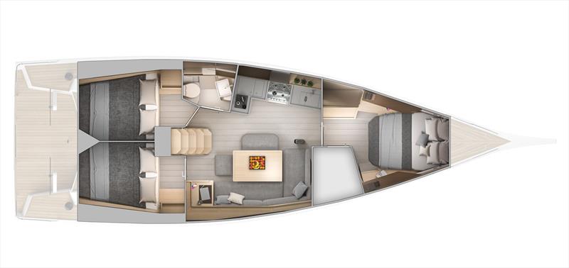 Grand Soleil 40 - Standard layout - photo © Grand Soleil Yachts