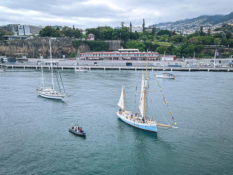 Ilen leading Michael Craughwell's Trewes 20 Orchestra from Galway in Funchal Harbour - Saoirse Circumnavigation centenary celebration photo copyright Daria Blackwell taken at Ocean Cruising Club and featuring the Cruising Yacht class