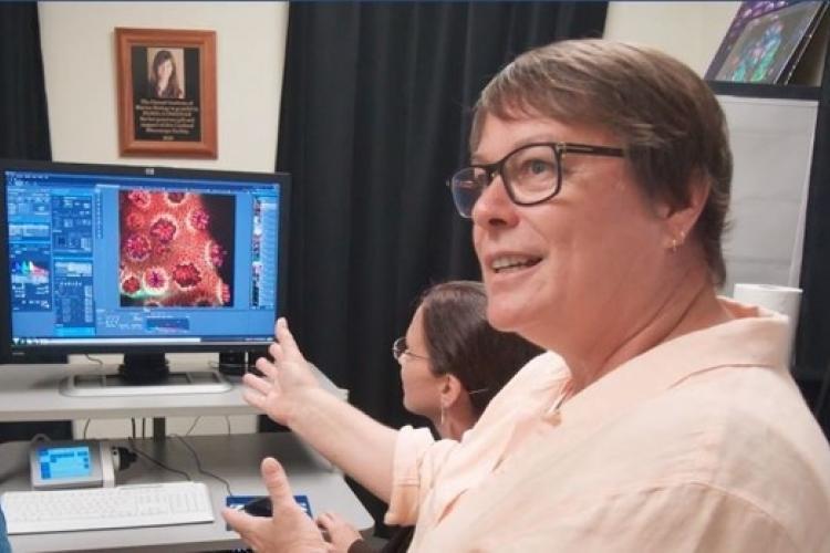 Dr. Ruth Gates explains the benefits of using an advanced microscope to image corals photo copyright NOAA taken at  and featuring the Cruising Yacht class
