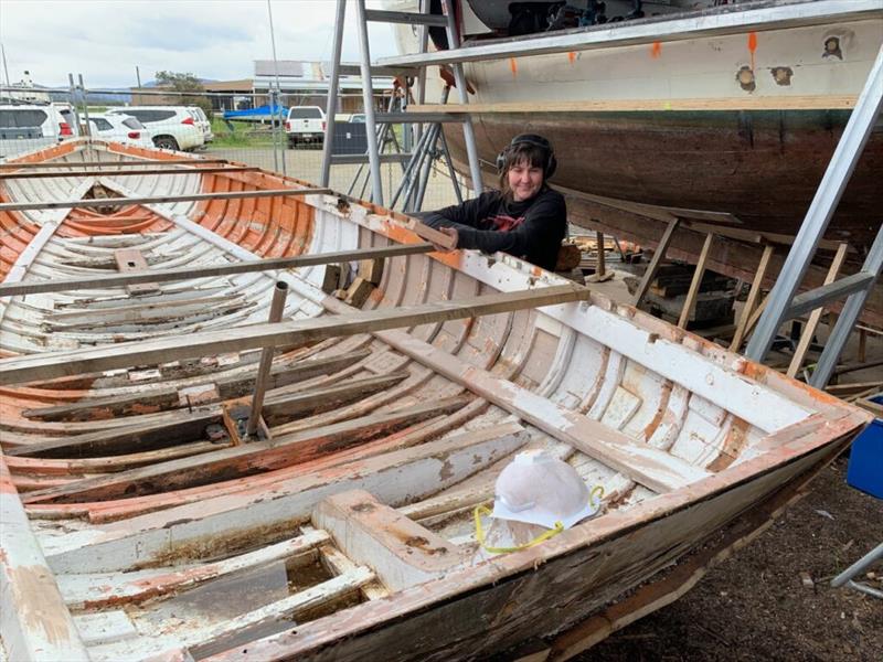 Recent works being carried out on Undine - photo © Australian Wooden Boat Festival