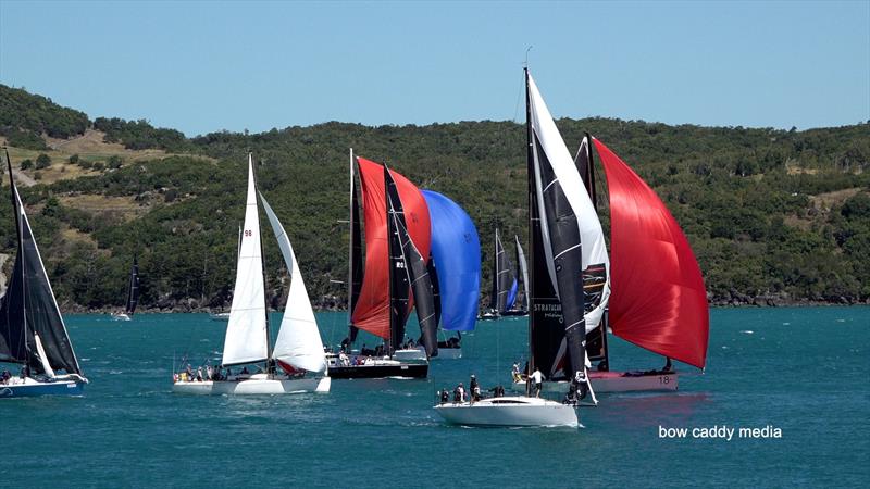 Multihull and Cruising divisions as they set off north under spinnaker for an islands race - photo © Bow Caddy Media