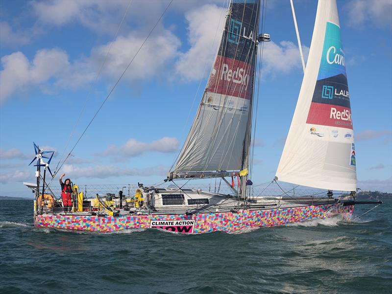 Lisa Blair arrives in Auckland from Sydney, after setting new record for crossing 'The Ditch' photo copyright  Ella Sagnol taken at Royal New Zealand Yacht Squadron and featuring the Cruising Yacht class