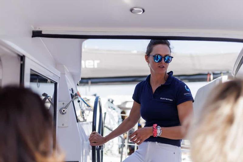 Nikki Henderson and women on board photo copyright Outremer Catamarans taken at  and featuring the Cruising Yacht class