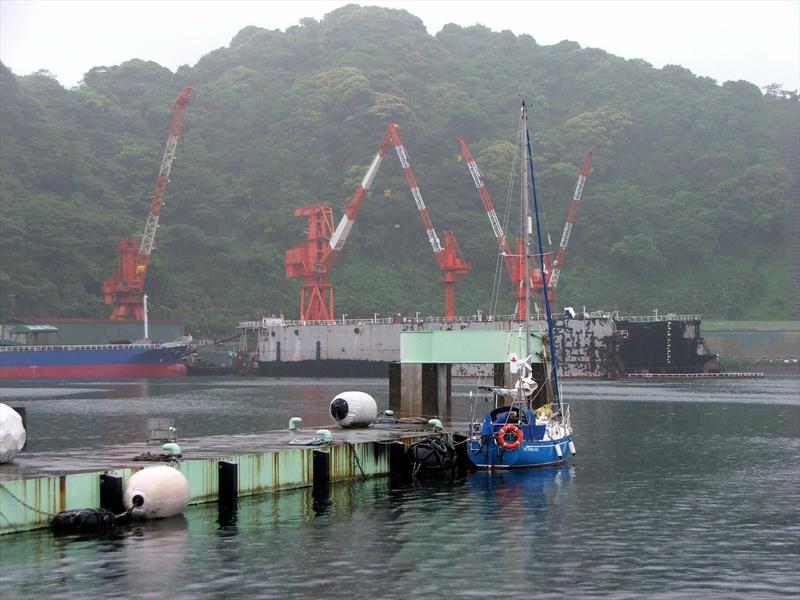 Tied up at Miyajima, near Kagoshima; almost invariably 'anchorages' in Japan involve tying up in small fishing ports - photo © Nick and Jenny Coghlan - s/v Bosun Bird