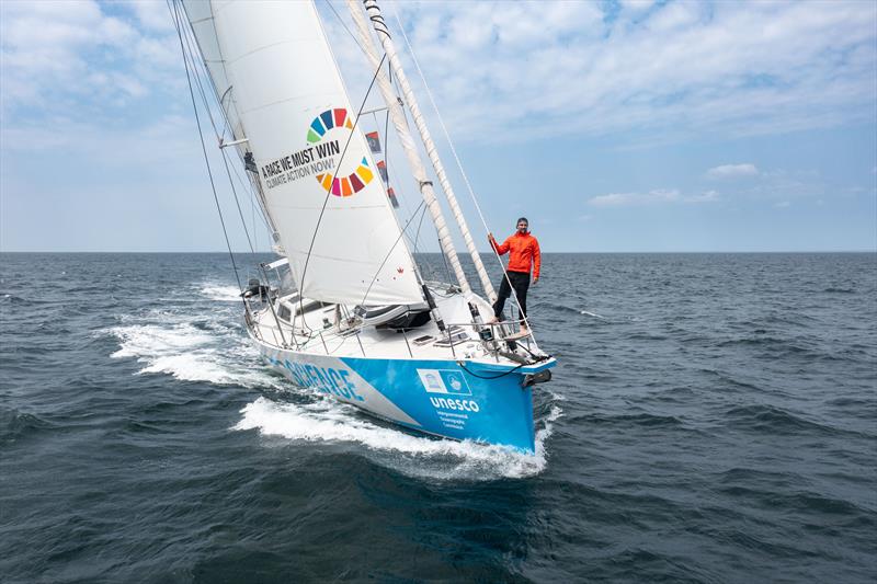 Boris Herrmann onboard the new Malizia Explorer sailing research vessel - photo © Antoine Auriol | Team Malizia