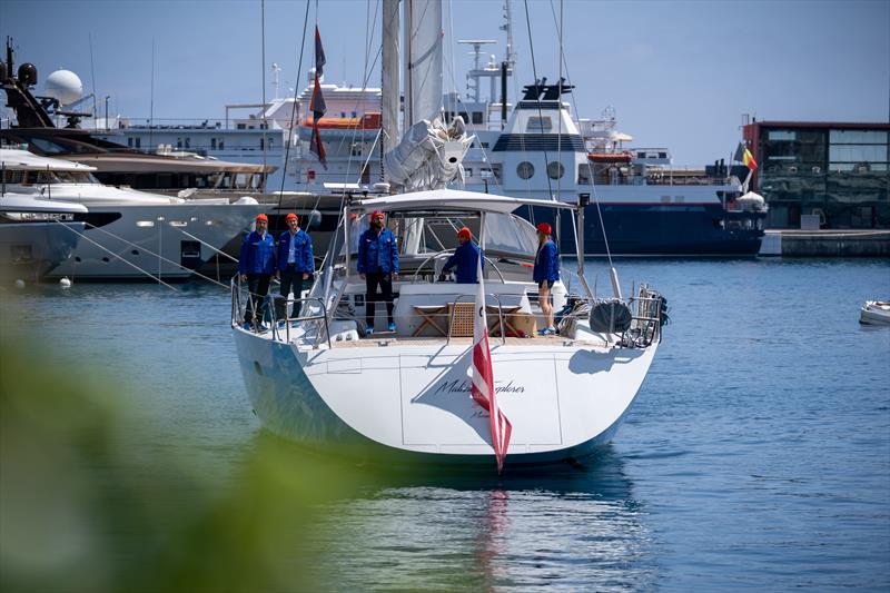Reederei F. Laeisz      Malizia Explorer arrived in Monaco earlier today where she was christened by Dr Sylvia Earle and HSH Prince Albert II of Monaco - photo © Marie Lefloch | Team Malizia