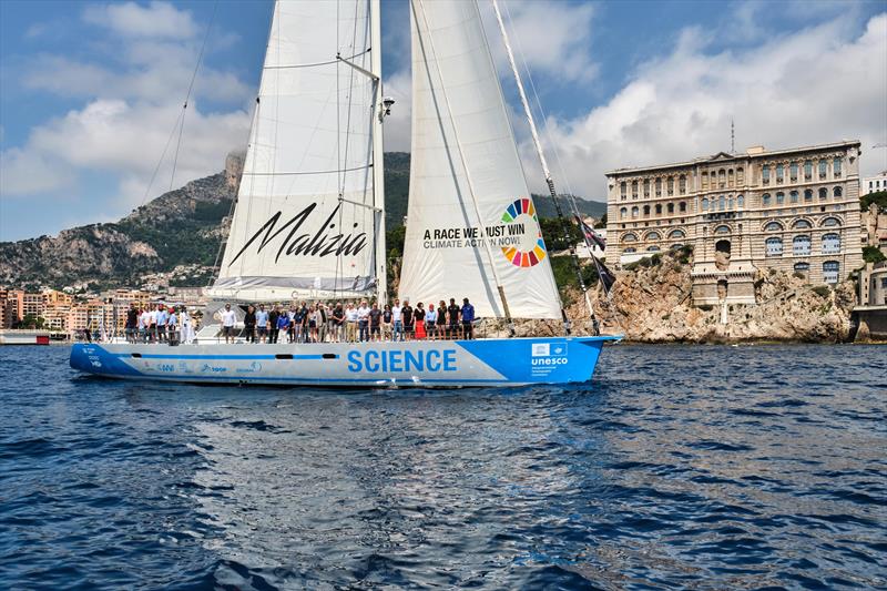 Malizia Explorer in front of the Oceanographic Museum of Monaco - photo © Martin Messmer | Yacht Club de Monaco