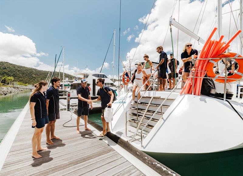 Perfect viewing platform on the SV Summer Jo at Airlie Beach Race Week - photo © Whitsunday Expeditions