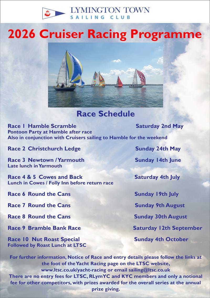 2026 Cruiser Racing Programme - photo © LTSC