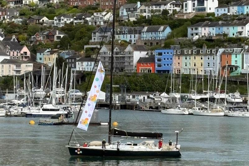 Arriving in Dartmouth on Pudsey Bear's first round-Britain voyage - photo © Big Bear Voyage