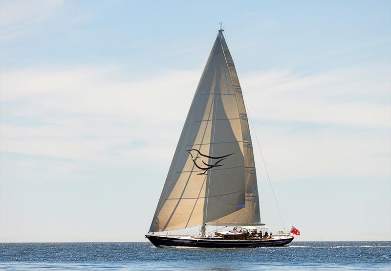 As the breeze gathers strength, Ouzel reaches along smartly under Code Zero and mainsail in her sailing trials photo copyright Russell Kaye taken at  and featuring the Cruising Yacht class
