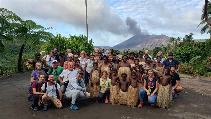 World ARC Fleet gather following a traditional Yakel tribal dance in Vanuatu - photo © World Cruising Club