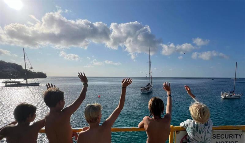 Children from the World ARC fleet in Christmas Island - photo © World Cruising Club