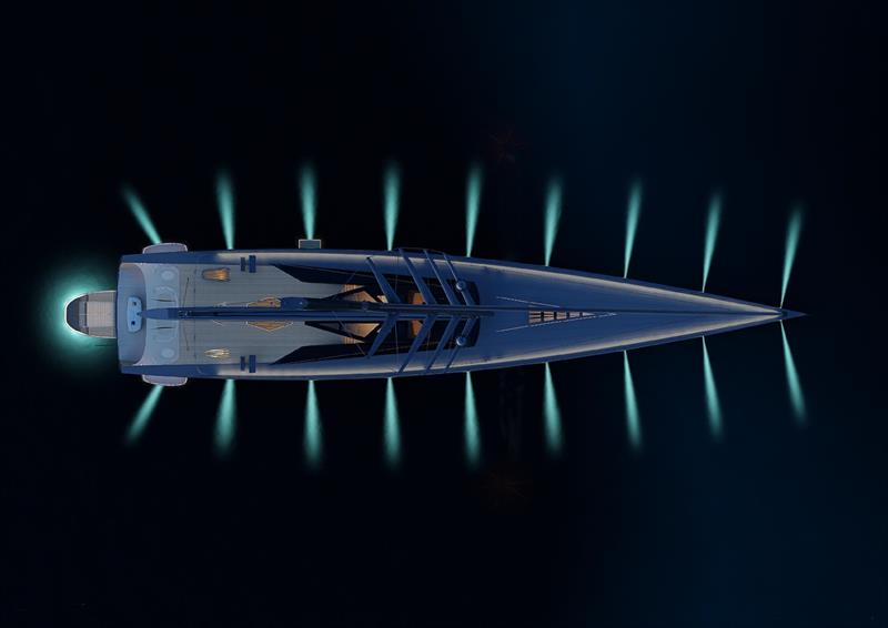 Royal Huisman's 85m (280ft) Project 410 - top view by Frers Design - photo © Royal Huisman