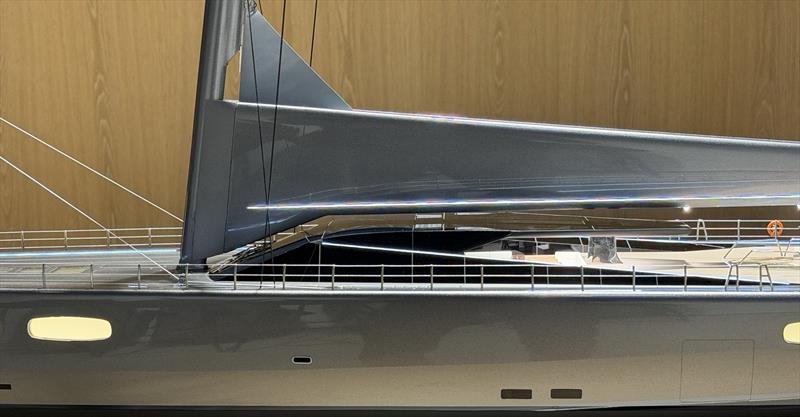Royal Huisman's 85m (280ft) Project 410 scale model - photo © Royal Huisman
