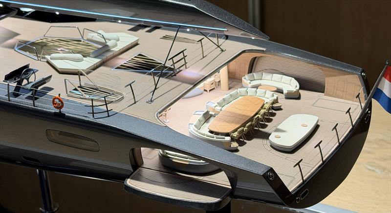Royal Huisman's 85m (280ft) Project 410 scale model - photo © Royal Huisman